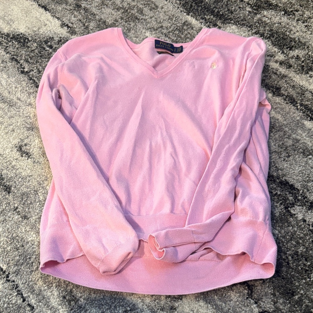 Polo Ralph Lauren Pink V-Neck Sweater